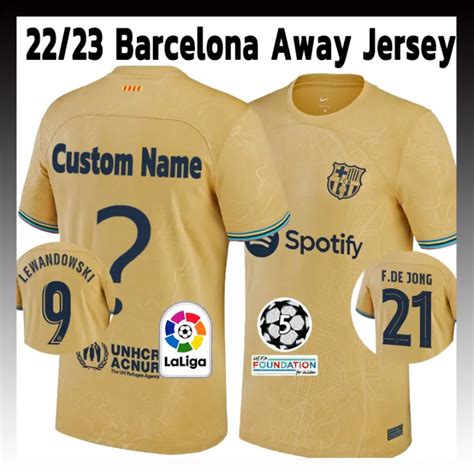 Fcb Jersey Away Jersi Custom Fcb