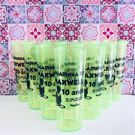 Copo Long Drink Neon Personalizado Elo Produtos Especiais