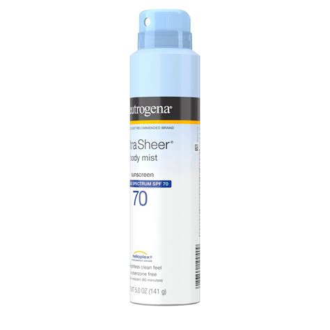 Neutrogena Ultra Sheer Body Mist Sunscreen Spf 70 Shop Sunscreen And Self Tanners At H E B