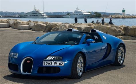 grand, veyron, Bugatti Veyron Blue, bugatti, Bugatti Veyron, side ...