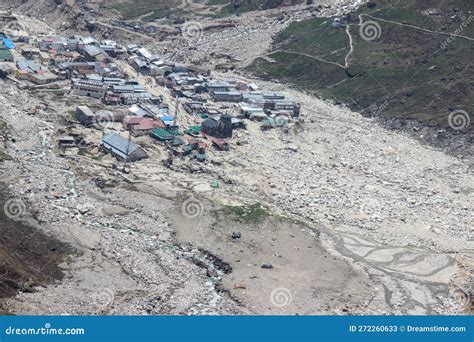 Kedarnath Temple Aerial View after Kedarnath Disaster 2013. Stock Image - Image of tourism ...