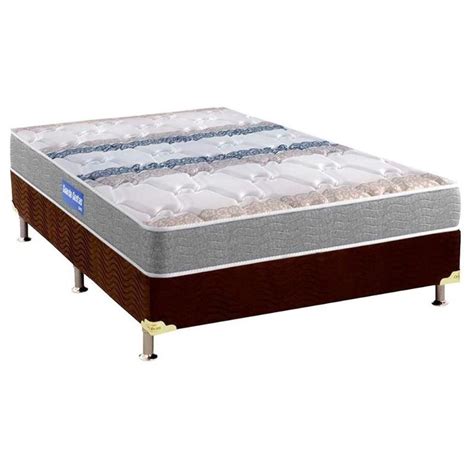 Cama Box Casal Colch O Espuma Probel D Guarda Costas Base Crc