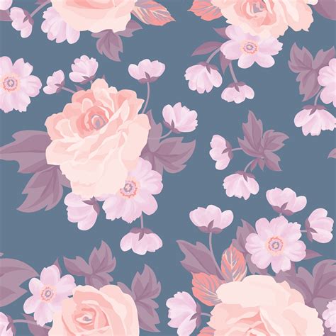 Floral Seamless Pattern Flower Background Garden Texture