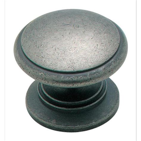 Amerock Brass Classics 1 1 4 In Dia 32 Mm Weathered Nickel Cabinet Knob Bp1466wn The Home Depot