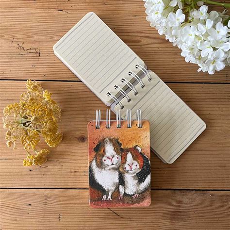 Guinea Pigs Small Spiral Bound Notepad Alex Clark Art