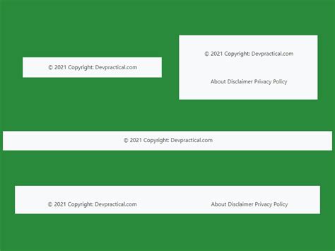 Create a Simple Footer in HTML and CSS · DevPractical