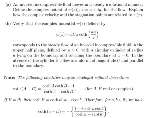 Solved A An Inviscid Incompressible Fluid Move Solutioninn