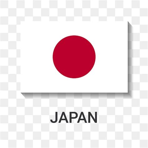 Bandera, de, japón, icono, vector, ilustración | Vector Premium