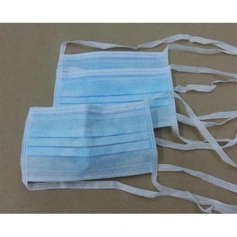 Blue Single Ply Non Woven Tie On Face Mask Application Surgical At Rs