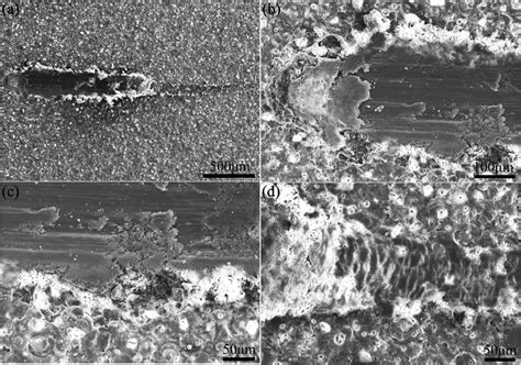 SEM Micrographs After The Scratch Test Of Coating P2 Formed On Mg 2Sr