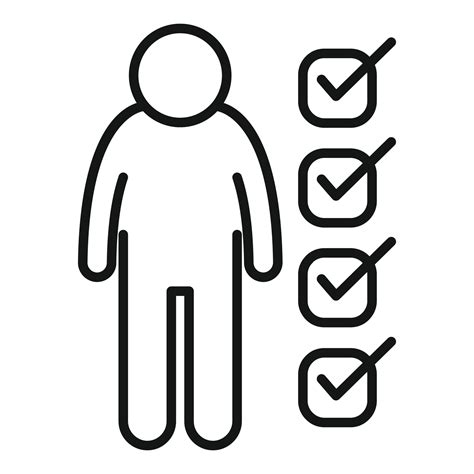 Approved Person Icon Outline Vector Work Human 21411796 Vector Art At Vecteezy