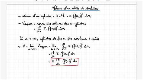 Vidéo sur le volume d un solide de révolution YouTube