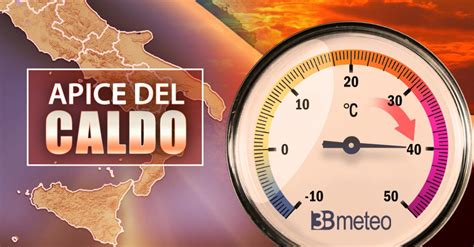 Meteo apice del caldo africano da venerdì netto calo termico anche al