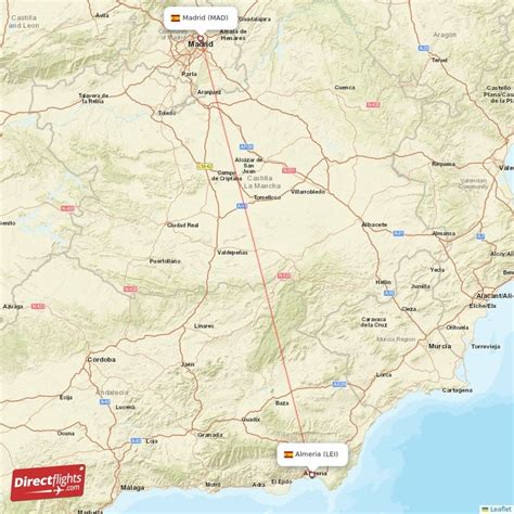 Direct Flights From Almeria To Madrid LEI To MAD Non Stop