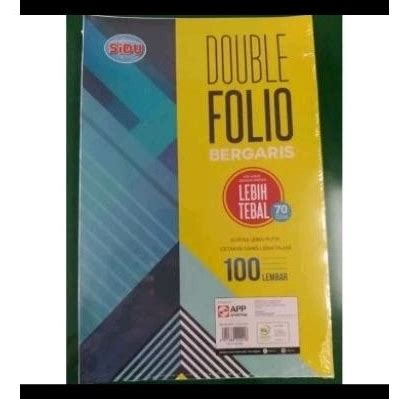 Jual Kertas Double Folio Bergaris Sidu Gsm Isi Lembar Shopee