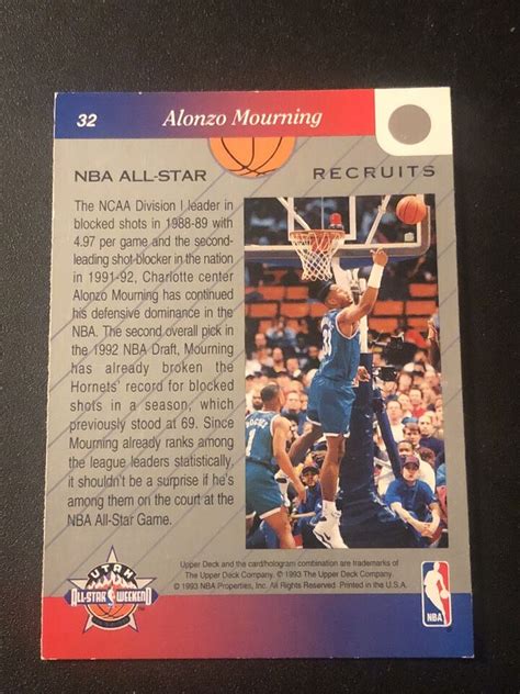 Upper Deck Box Set Nba All Star Collector Alonzo Mourning