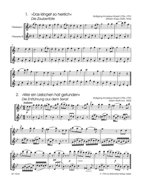 Classic Hits For Two Clarinets Clarinet Duet Sheet Music Sheet