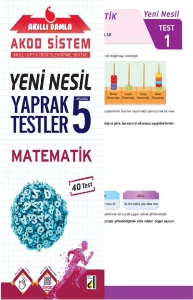 Al Veri Lio Ak Ll Damla Matematik Yeni Nesil Yaprak Testler S N F