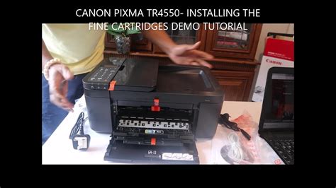 Canon Pixma Tr Installing The Fine Cartridges Demo Tutorial Youtube