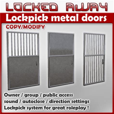 Second Life Marketplace - L.A. Metal lockpick doors