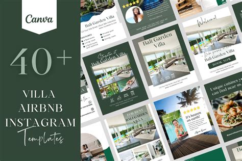 Villa Airbnb Instagram Posts Template Airbnb Social Media Airbnb