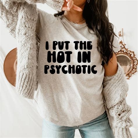 I Put The Hot In Psychotic Boho Retro Hot Mama Funny Svg Etsy