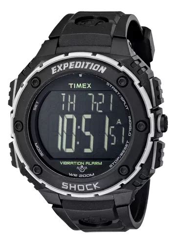 Mostrador Digital Vibrat Rio Timex Expedition Shock Xl Resina Preta