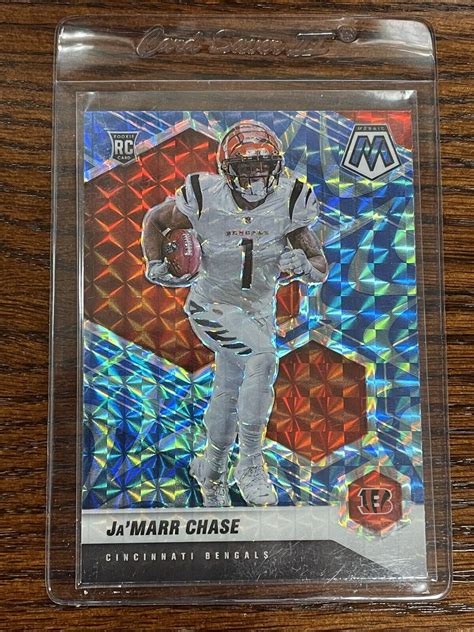 2021 Panini Mosaic Blue Reactive Prizm Ja Marr Jamarr Chase RC Bengals