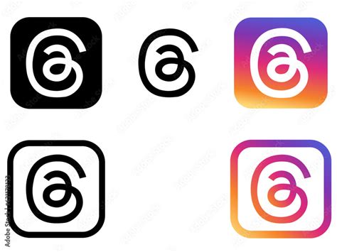 Threads App Icons Collection Set Instagram Threads PNG TRANSPARENT SVG