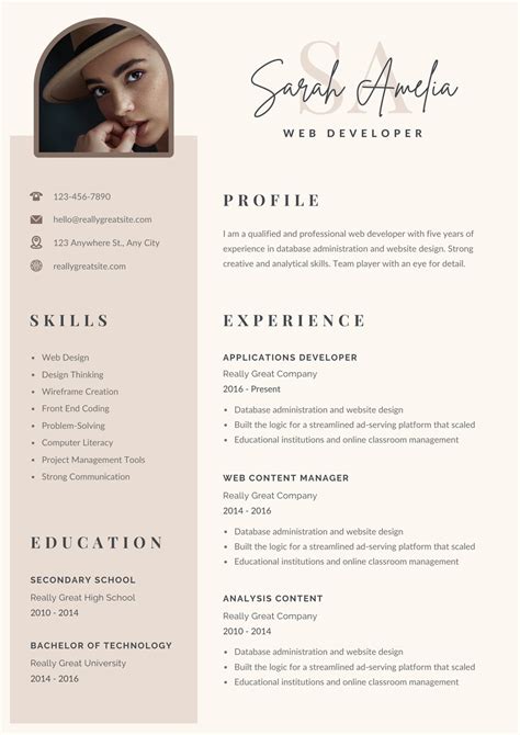 20 Best Free Canva Resume CV Templates To Download For, 46% OFF