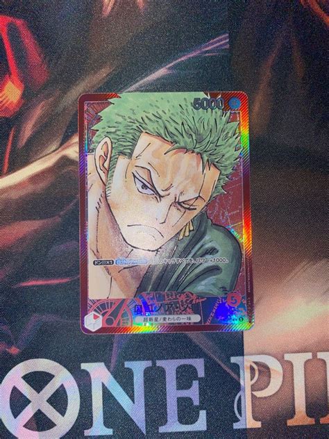 One Piece TCG OP 01 Zoro Leader AA Ldr Alternate Art Hobbies Toys