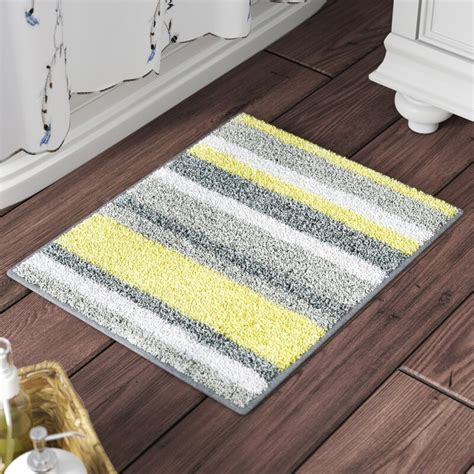 Rebrilliantrectangular Polyester Non Slip Striped Bath Rug And Reviews