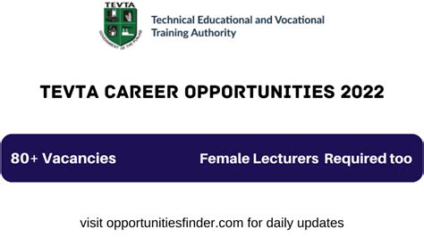 Tevta Career Opportunities 2022 Technical Education And Vocational