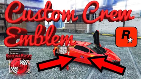 Gta5 How To Get A Custom Crew Emblem Online Youtube