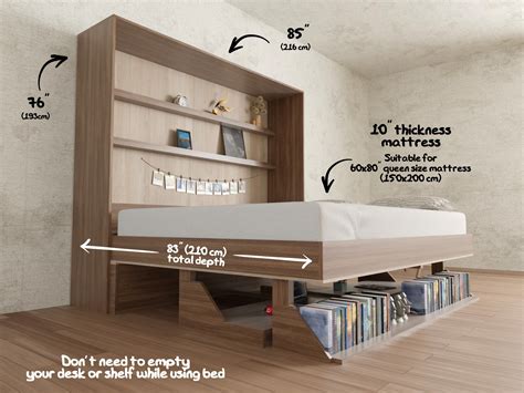 DIY Murphy Bed Plan With Desk & Shelves, Plan to Build a Murphy Bed