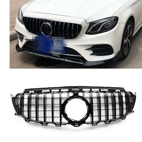 BLACK GT STYLE Front Bumper Grill For Mercedes Benz E Class W213 2016