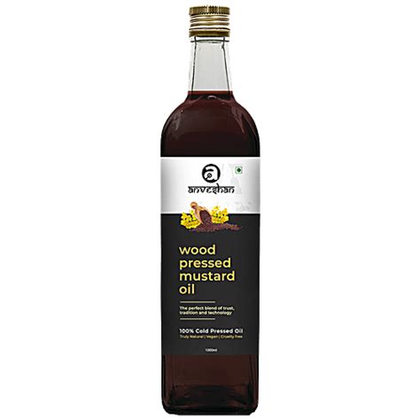 Buy Anveshan Wood Cold Pressed Kachi Ghani Black Mustard Cooking Oil