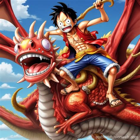 Luffy Dragon Ride Scene | Stable Diffusion Online