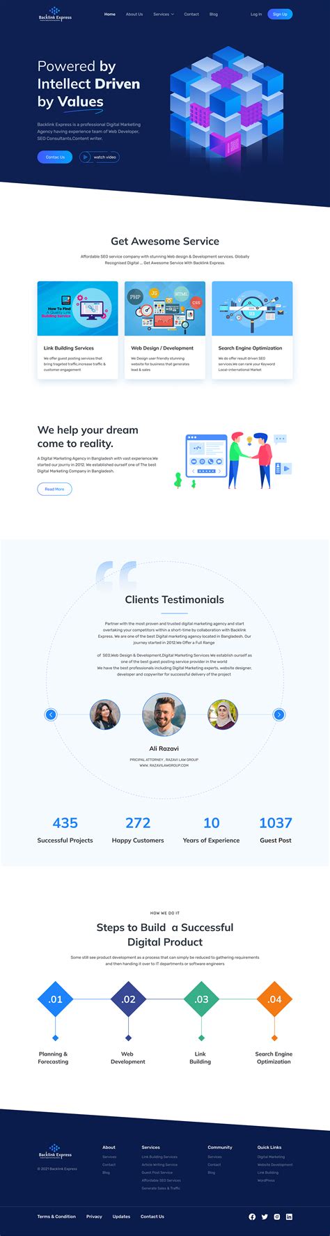 Digital Marketing Agency Redesign Landing Page on Behance