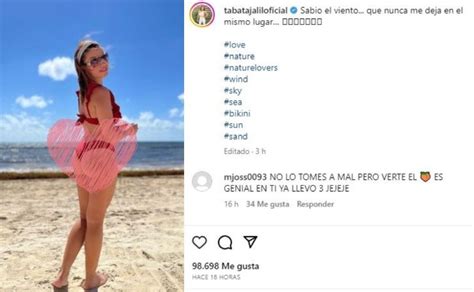 T Bata Jalil Deslumbra En La Playa Con Un Bikini Rojo Que Atrapa Miradas