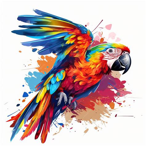 parrot algorithmic art majestic isolation premium ai generated image