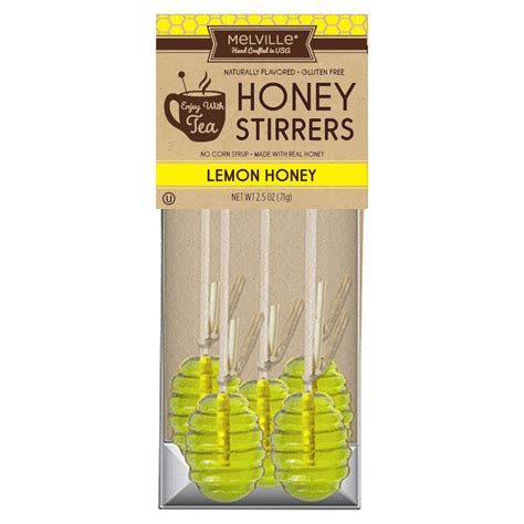 Lemon Honey Dipper Stirrers by Melville Candy Company