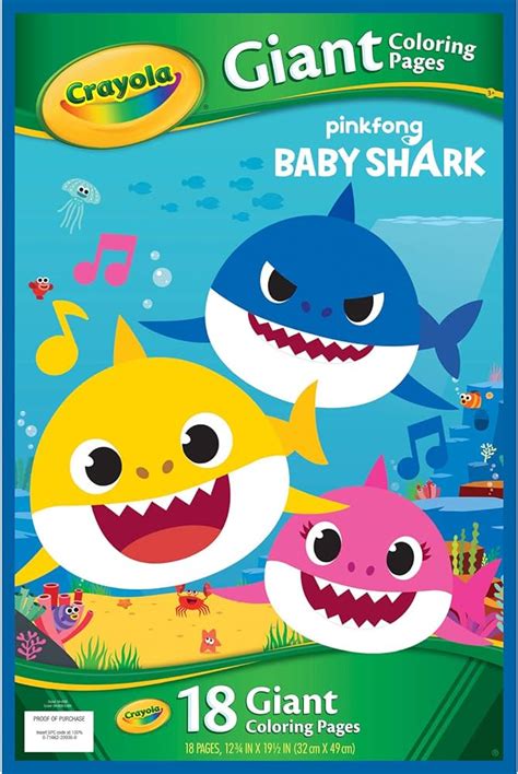 Crayola Giant Coloring Pages Nickelodeon Baby Shark S Big