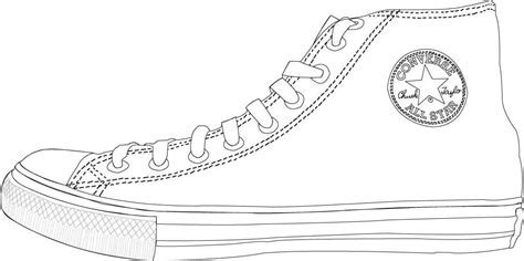 Converse Coloring Pages Sketch Coloring Page