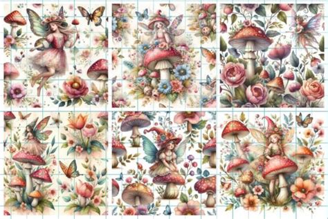 Mushroom Fairy Backgrounds Graphic by HanneaArt · Creative Fabrica