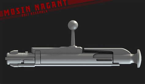 Rifle Bolt Assembly 3d Model