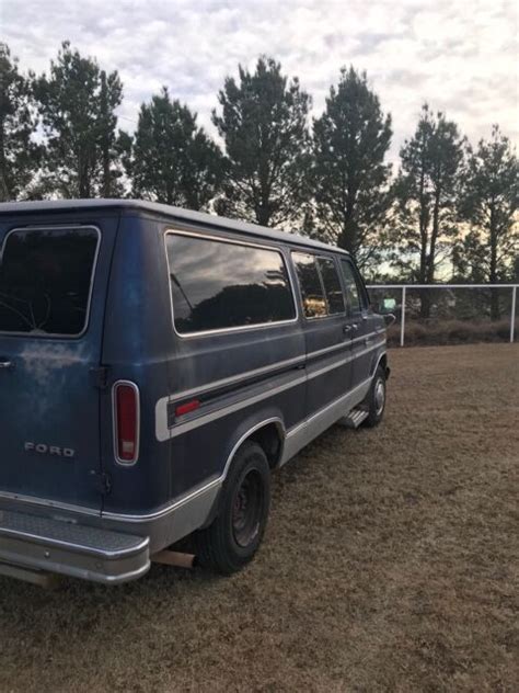 Ford E Econoline Club Wagon Van Blue Rwd Automatic E For Sale