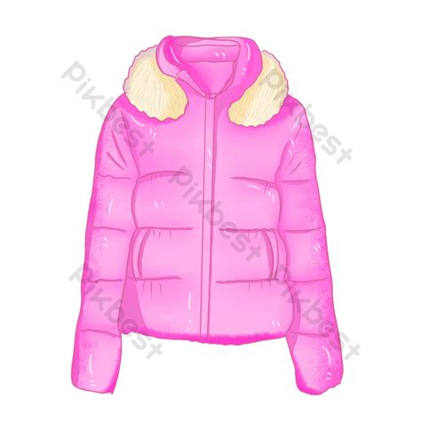 Cartoon Drawing Winter Down Jacket Illustration Png Images Psd Free