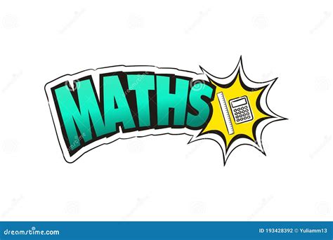 Logo for the Maths School Subject Stock Vector - Illustration of ...