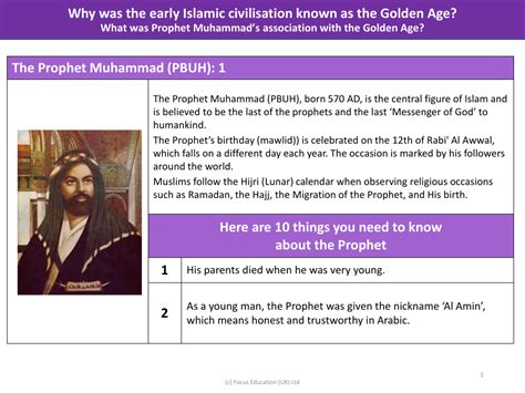 The Prophet Muhammad Pbuh Info Pack Islamic Civilisation Year 6 Pango